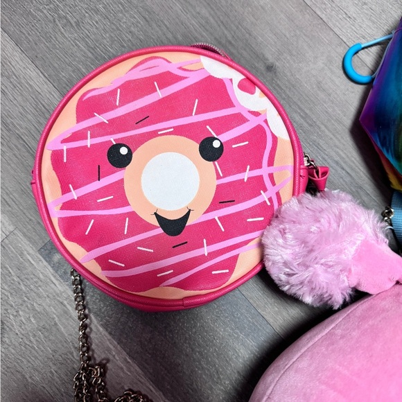 Little girl, valentine bundle gift with squish, mellow, backpack, and donut bag - Picture 4 of 7